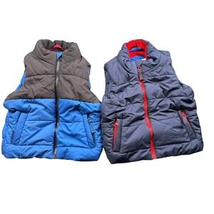 Amazon Essentials Kids Puffer Vest Blue Grey Red‎ Size 3T WP230